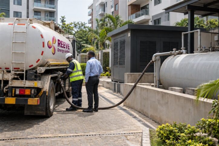 Bulk diesel procurement delivery in progress.